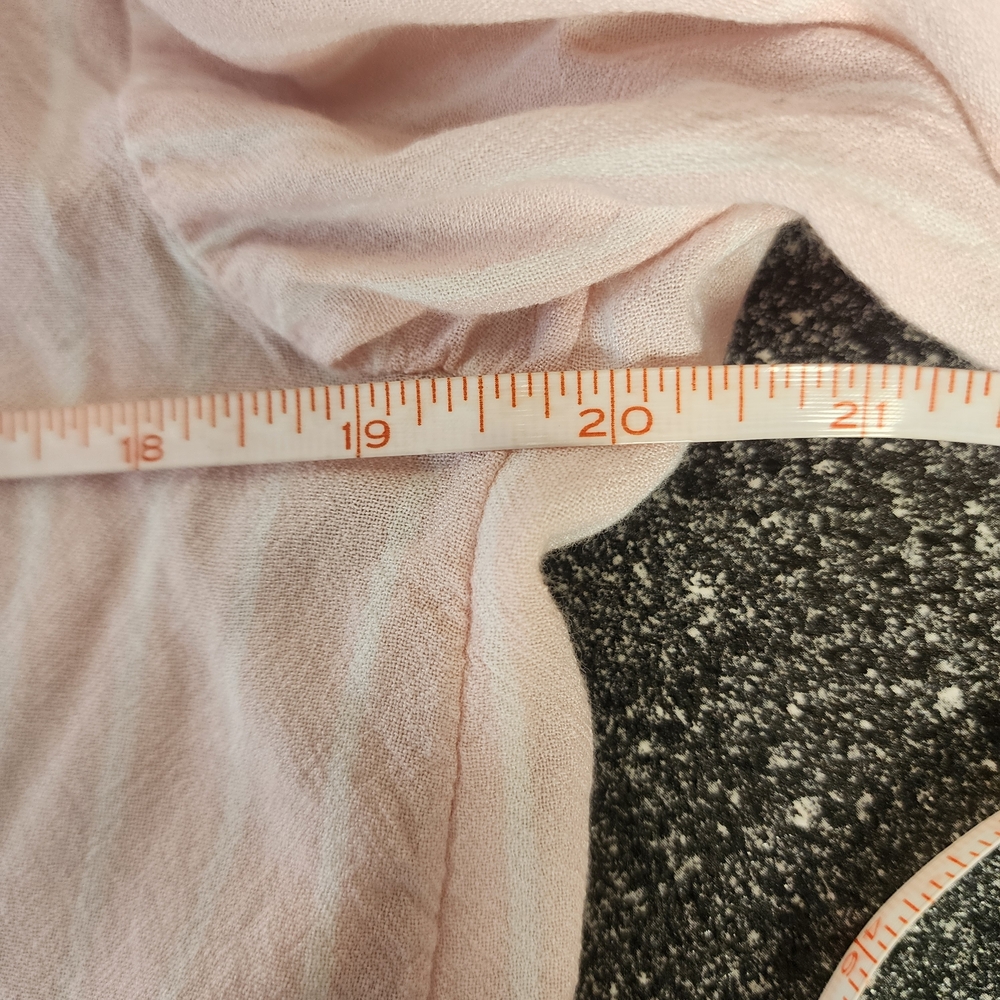 So Women's Sz L Pink And White Striped Tie Front Button Front Collared Blouse - Picture 8 of 9